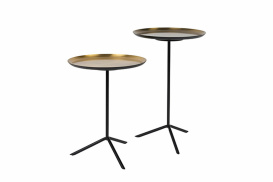 Side Table Trip Set of 2 Brass