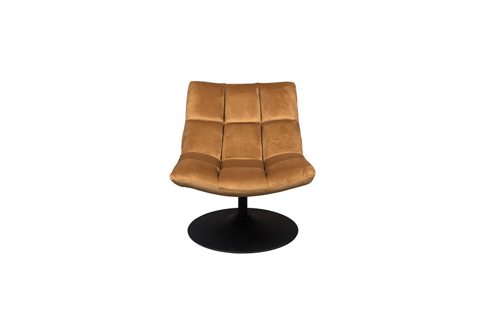 Lounge Chair Bar Velvet - Golden Brown