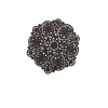 Coaster vloerkleed crochet zwart 150 cm