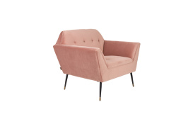 Kate Lounge Chair - Pink Clay