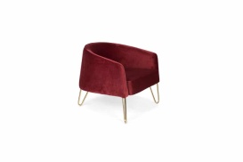 Queenalicious Lounge Chair Dark Red