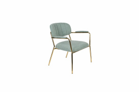 Lounge Chair Jolien Arm Gold/Light Green