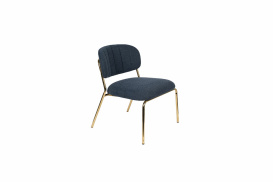 Lounge Chair Jolien Gold/Dark Blue