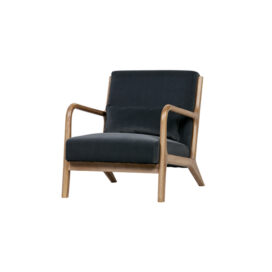 Mark Fauteuil Fluweel Antraciet Grijs