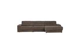 Date Chaise Longue Rechts Grove Ribstof Mud