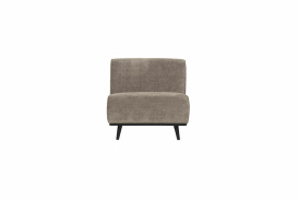 Statement Fauteuil Brede Platte Rib Clay