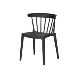 ​Woood Bliss Outdoor Tuinstoel met Spijlen - Kunststof Zwart