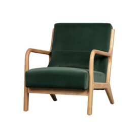 Woood Mark Fauteuil - Fluweel Flesgroen