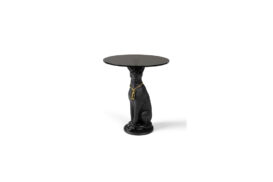 Proudly Crowned Panther Side Table - Black