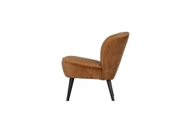 Sara fauteuil structure velvet cognac 375690 TC (5)