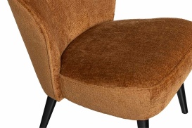 Sara fauteuil structure velvet cognac 375690 TC (8)