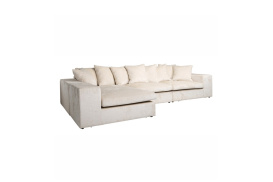 Sofa Alcazar 3 seats lounge left right white chenille S5135 WHITE CHENILLE 5