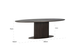 Dining table Luxor oval 300 7756 4