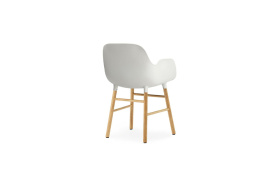 Form Armchair Molded plastic armchair with oak legs 602762 1