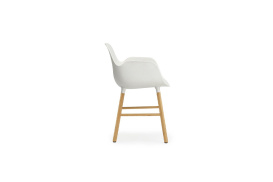 Form Armchair Molded plastic armchair with oak legs 602762 4