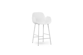 Form Bar Armchair 75 cm Steel - White