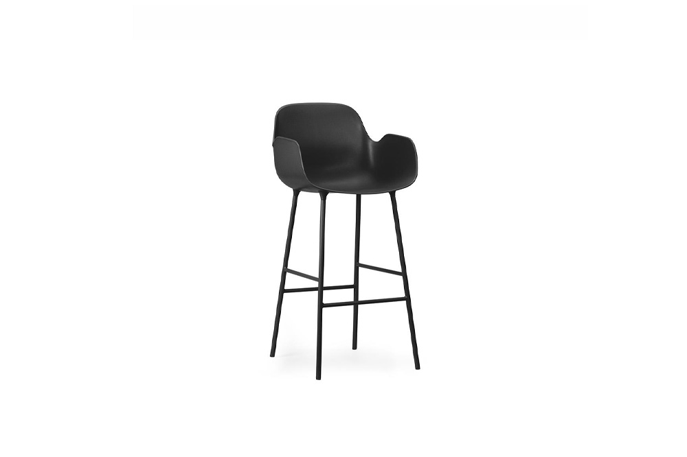 Form Bar Armchair 75 cm Steel - Black