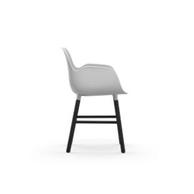 Form Armchair Molded plastic armchair with black legs 603206 3