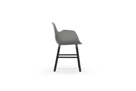 Form Armchair Molded plastic armchair with black legs 603207 1