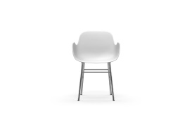 Form Armchair Molded plastic armchair with chrome legs 603150 2