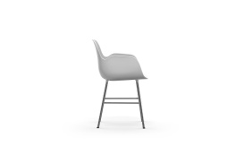 Form Armchair Molded plastic armchair with chrome legs 603150 3