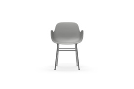 Form Armchair Molded plastic armchair with chrome legs 603151 1