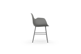 Form Armchair Molded plastic armchair with chrome legs 603151 3