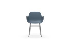 Form Armchair Molded plastic armchair with chrome legs 603153 1