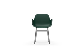 Form Armchair Molded plastic armchair with chrome legs 603154 1