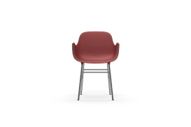 Form Armchair Molded plastic armchair with chrome legs 603155 2