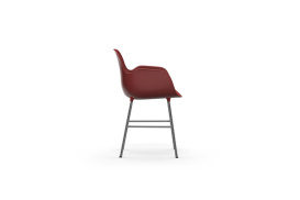 Form Armchair Molded plastic armchair with chrome legs 603155 3