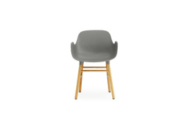 Form Armchair Molded plastic armchair with oak legs 602763 1