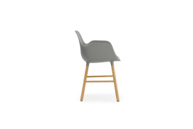 Form Armchair Molded plastic armchair with oak legs 602763 3