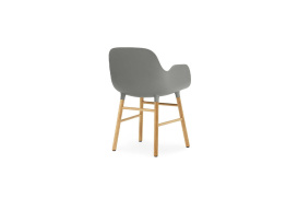 Form Armchair Molded plastic armchair with oak legs 602763 4