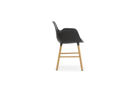 Form Armchair Molded plastic armchair with oak legs 602764 3