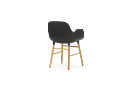 Form Armchair Molded plastic armchair with oak legs 602764 4