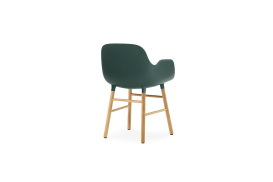 Form Armchair Molded plastic armchair with oak legs 602766 4