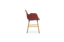 Form Armchair Molded plastic armchair with oak legs 602767 3