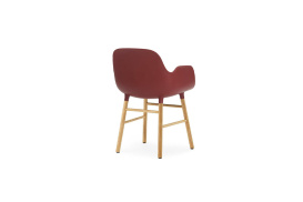 Form Armchair Molded plastic armchair with oak legs 602767 4