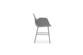 Form Armchair Molded plastic armchair with steel legs 602757 3