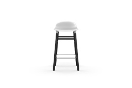Form Barstool Molded plastic shell chair with black legs 603212 2