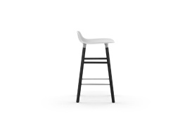 Form Barstool Molded plastic shell chair with black legs 603212 3