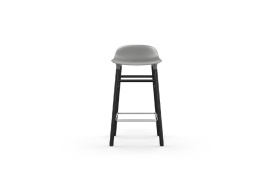 Form Barstool Molded plastic shell chair with black legs 603213 1