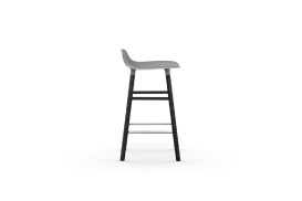 Form Barstool Molded plastic shell chair with black legs 603213 3