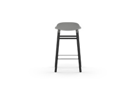 Form Barstool Molded plastic shell chair with black legs 603213 4