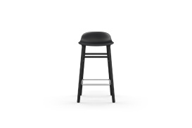 Form Barstool Molded plastic shell chair with black legs 603214 2