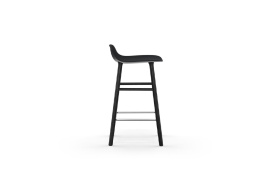 Form Barstool Molded plastic shell chair with black legs 603214 3