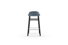 Form Barstool Molded plastic shell chair with black legs 603215 1