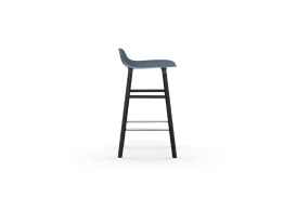 Form Barstool Molded plastic shell chair with black legs 603215 3