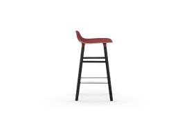 Form Barstool Molded plastic shell chair with black legs 603217 3